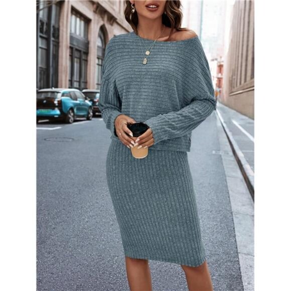 Drop Shoulder Tee & Pencil Skirt - Picture 6 of 7